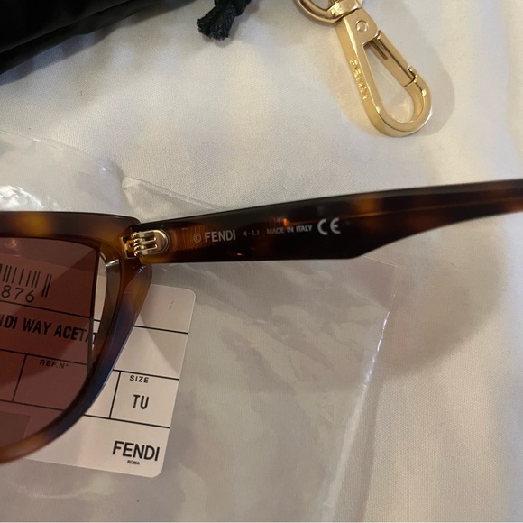 New FENDI Way Sunglasses Havana Pink $400 with Pouch - Picture 8 of 15